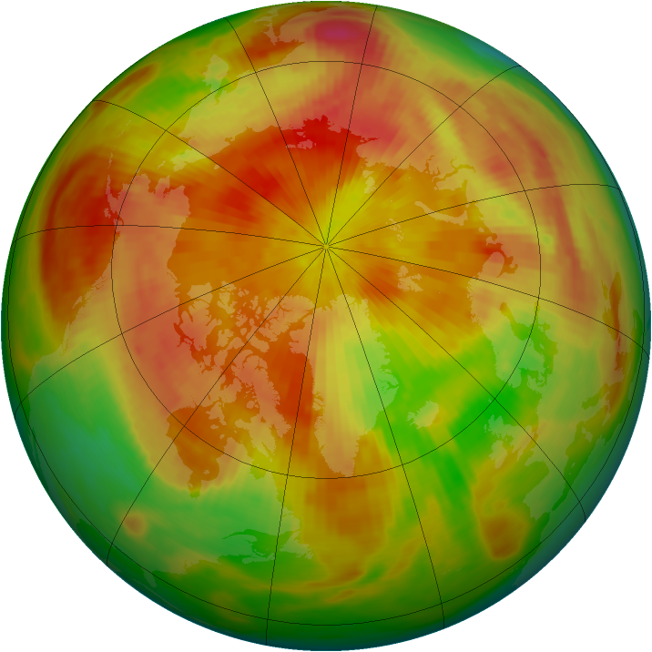 Arctic ozone map for 23 April 1987